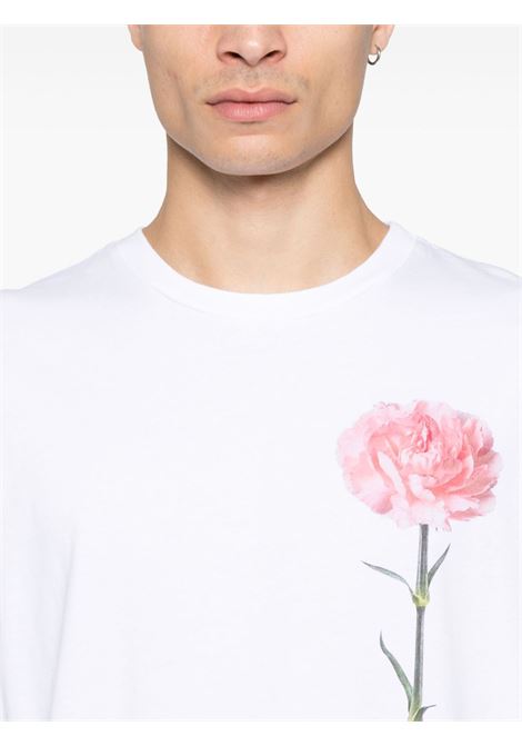 T-shirt con stampa  fiore in bianco Simone rocha - uomo SIMONE ROCHA | 5195P32AM0569WHT